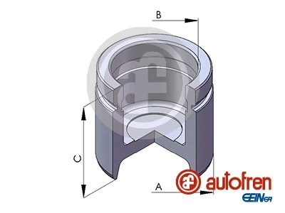 Piston, brake caliper